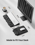 Vaydeer Keyboard Riser and Mouse Pad with Wrist Rest Set, Coaster Included - Image 7