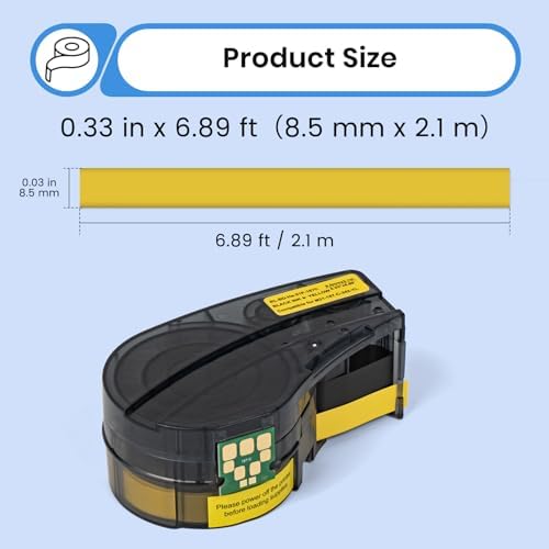 1 Pack Compatible with Brady M21-187-C-342-YL Tubing, Black/Yellow, .33x6.8 - Image 3