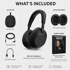 Sony WH1000XM6/B Best Wireless Noise Canceling Headphones, Black Bundle with Deco Essentials Headphones Ear Pads Replacement Headset Ear Cushions and Deco Gear Unofficial Master Guide - Image 2