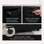 Naomi Home Amy 5-Drawer Rolling Office File Cabinet - Black - Image 3