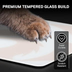 Redragon PG1M Glass Mouse Pad - Ultra-Smooth Precision Surface with Non-Slip Base, Easy to Clean, Hard Mousepad for Gaming - 11.8 x 11.8 x 0.15 inches, White - Image 3