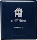 Homeowner's Book of Records Binder, Organize Household Receipts and Home Repair Record Keeping (Navy) by RealEstateSupplyStore
