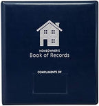 Homeowner's Book of Records Binder, Organize Household Receipts and Home Repair Record Keeping (Navy) by RealEstateSupplyStore