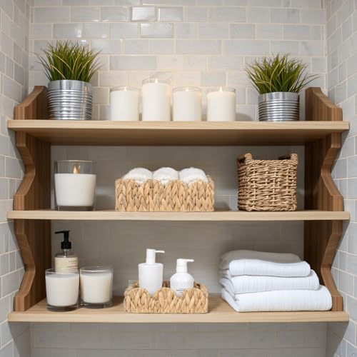 Kriitools Scalloped Toilet Paper Storage Basket for Over Toilet Shelf - Image 2