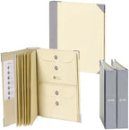 The Folio® Important Document Organizer by Savor | Binder with Guided Labels, Acid-Free File Folder Organizer with 10 Pockets, Document Holder for Home Records, Legal and Medical Papers (Slate) 2 Set by Savor