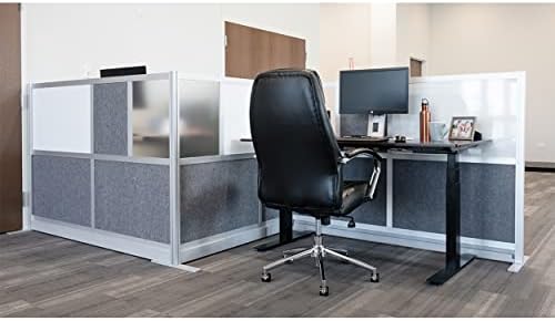 Workflow Modular Wall | Room Divider with Whiteboard, Sound Dampening, & Frosted Acrylic Panels | Expandable Office Partition for Privacy & Stability (53" x 70") - Image 7