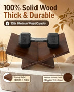 UCEC Brown Wooden Book Stand, X-Frame Open Book Holder for Bible, 15.8-in - Image 4