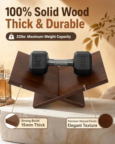 UCEC Brown Wooden Book Stand, X-Frame Open Book Holder for Bible, 15.8-in - Image 4