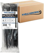 Kable Kontrol Low-Profile Cable Ties 14 Inch 2200 Pcs, 120 Lbs Test - Black by KABLEKONTROL%C2%AE