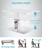 BoYata Monitor Stand, Adjustable Height Metal Desktop Riser, Silver - Image 4