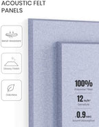 Fluxynara Felt Bulletin Board & Cork Board Alternative, Soft Periwinkle - Image 5