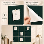 Felt Bulletin Board Tiles, Cork Board Alternative, 48 x 36 in - Image 3