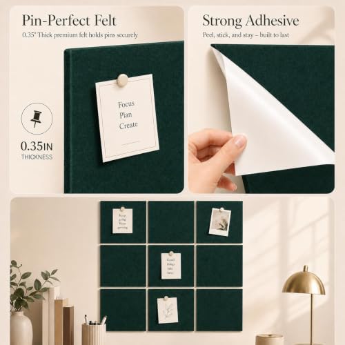 Felt Bulletin Board Tiles, Cork Board Alternative, 48 x 36 in - Image 3