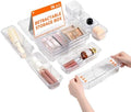 UFORU 14 Pcs Adjustable Clear Drawer Organizer for Makeup Bathroom DIY Desk by UFORU