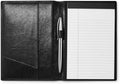 HISCOW Slim Leather Junior Padfolio, 5x8 Notepad Cover, Veg-Tanned Noir by HISCOW