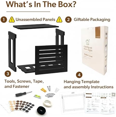 WiFi Router Storage Cabinet Router Box Hider WiFi Box Hider Shelf Cover - Image 4