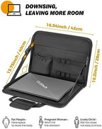 JOYTUTUS 3 in 1 Steering Wheel Eating Tray Upgraded(16.1 * 10 inch), Car Back Seat Laptop Desk, Multifunctional Car Office Bag, Car Work Table for Writing, Car Organizer for Kids, Commuters, Family - Image 5