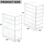 Prsildan Hair Accessories Organizer Acrylic Drawer with 10 Drawers - Image 3