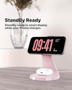 3 in 1 Charging Station for Apple Devices, Mag-Safe Charger Stand Fast Charging, Wireless Charger for iPhone 16/15/14/13/12 Series, & AirPods, & iWatch (USB-C Charger Included) - Image 6