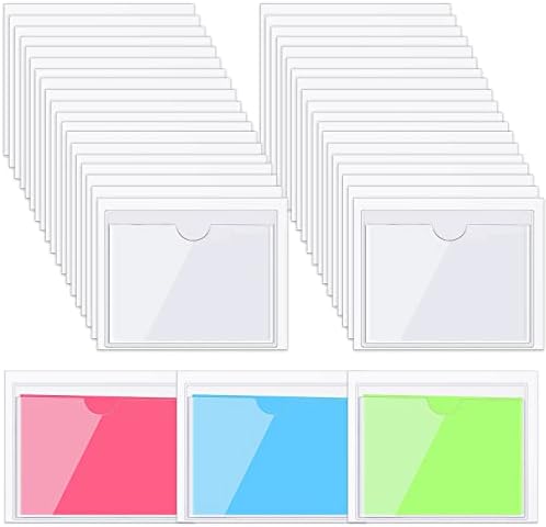 Outus 200 Pack 3.1 x 3.9 Inch Self Adhesive Label Pockets Bin Labels by Outus