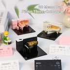 3D Memo Pad, 3D Calendar 2027, Time Piece Calendar, Tear-Off Calendars 2027, 3D Paper Carving Art Memo Pad, Art Carving Sticky Notes for Office Home Gifts Ornaments (Piano - Pink) - Image 2