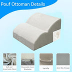 Version that Modern Pouf Ottoman,Relax Stool,Floor Poufs for Couch - Image 3