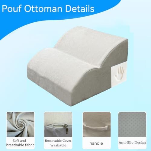 Version that Modern Pouf Ottoman,Relax Stool,Floor Poufs for Couch - Image 3