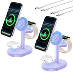 Mag-Safe Charger 3 in 1 Charging Station for iPhone AppleWatch AirPod 2Pack by Hevanto