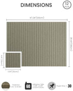 Bumusty 48"x 36" Large Felt Bulletin Board Tiles, Olive Brown - Image 2