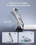 ESR for iPad Air 11 Inch Case with Keyboard M4/M3/M2, Multi-Angle Stand - Image 5