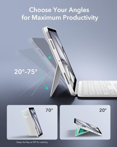 ESR for iPad Air 11 Inch Case with Keyboard M4/M3/M2, Multi-Angle Stand - Image 5