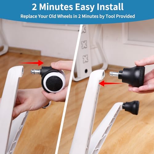 Bell Glides for Office Chair Changing Wheels to Stationary Chair Feet 10PCS - Image 5