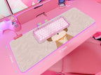 JMIYAV Pink RGB Gaming Mouse Pad 31.5x12 Inch PC XL Large Extended Glowing Led Light Up Desk Pad Non-Slip Rubber Base Computer Cute Mousepad Mat Desk Accessories Gaming Setup 51-2 - Image 5