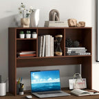 Desktop Bookshelf, 3-Tier Wood Countertop Bookcase w/ 5 Cubbies by SILKYDRY