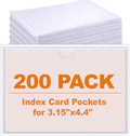 Outus 200 Pack 4.4 x 3.15 Inch Self Adhesive Label Pockets Bin Labels by Outus