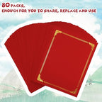 Fainne 80 Pcs 80 Pieces Certificate Holders Diploma Holder, Bright Red - Image 4