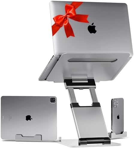Lifelong 20" Tall Adjustable Laptop Stand with Phone & Tablet Holder by LIFELONG