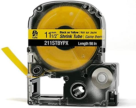 Epson LABELWORKS 211STBYPX Heat Shrink Tube - Black on Yellow - 11mm - Image 6