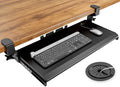 Hemudu Keyboard Tray Under Desk Pull Out with Extra Sturdy C Clamp Mount System, 27.3 (32.5 inch Including Clamps) x 11 Inch Slide-Out Platform Computer Drawer for Typing Black by HEMUDU