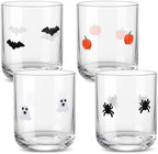 SiliFine 4 Pack Halloween Icon Juice Glasses, 14 oz by SiliFine