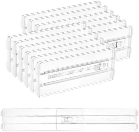 Vtopmart 4" High Drawer Dividers for Clothes, 13"-22" Adjustable, 12 pack by Vtopmart