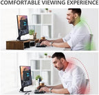 TAVR Dual Monitor Stand Riser, Wooden Computer Monitor Stand for 2 Monitors - Image 5