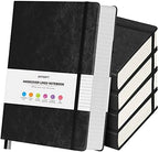5 Pack College Ruled Notebook Bulk, A5, 312 Numbered Page Thick Journal Set by OFFIGIFT