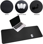 CENNBIE Leather Desk Mat,55" x 19.6" Extra Large Desk Pad Protector (Black) - Image 4