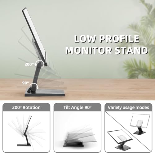 Wearson WS-03A VESA Monitor Stand Low Profile Lay Flat Short Foldable with VESA Hole 75x75mm&100x100mm - Image 5