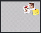 PinPix 30x24 inch Cork Bulletin Board. This Decorative Framed Pin Board Comes with Diamond Pattern in Light Grey Design and Satin Black. Ideal for Home, Office Decor or School (PinPix-524) by PinPixBulletinBoards