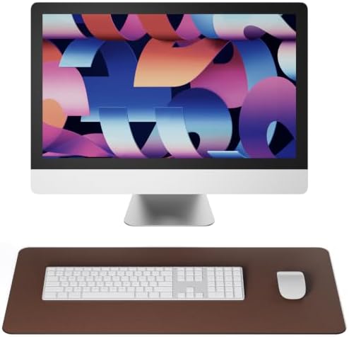 Jotsome Leather Desk Pad Mat, Non-Slip Desk Blotter Pad (Brown, 34" X 17") - Image 3