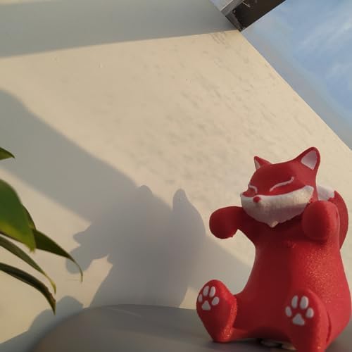 Animal Fox Sticky Notes Holder Pop-up Note Dispenser for Desk Home Office School Accessories, 3x3 in, Red, C14 - Image 6
