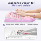 Sushret Cloud Wrist Rest with Keyboard Stand, Keyboard Riser with Wrist Pad - Image 3