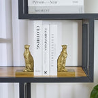 Gold Cheetah Book Ends, Decorative Leopard Bookends for Shelves - Image 6